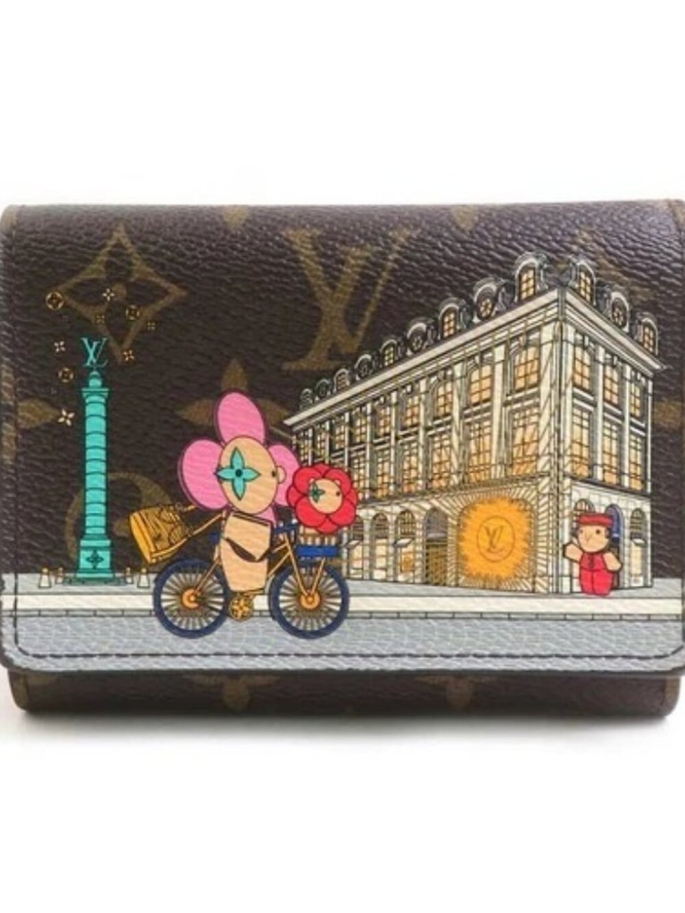 Auth LOUIS VUITTON Monogram Vivienne Trifold Wallet Brown M81638 - e62066